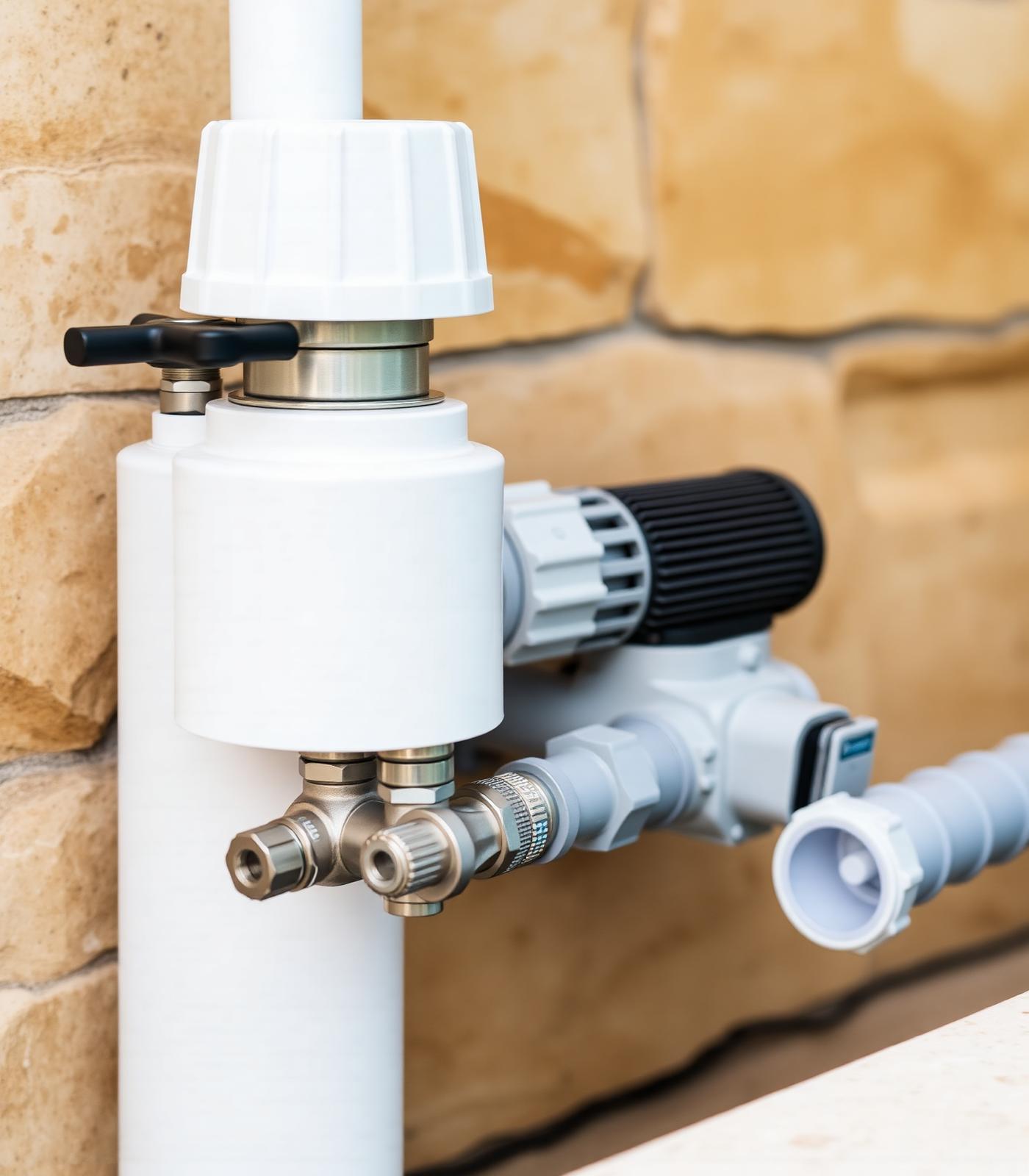 Système de filtration et valves d'une piscine — travail d'entretien professionnel